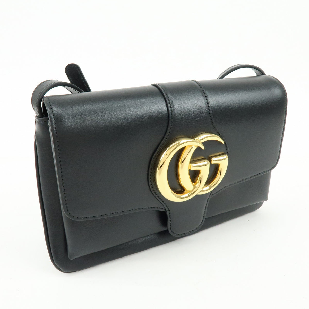 Gucci Arli Leather, Black, Leather, Shoulder Bag