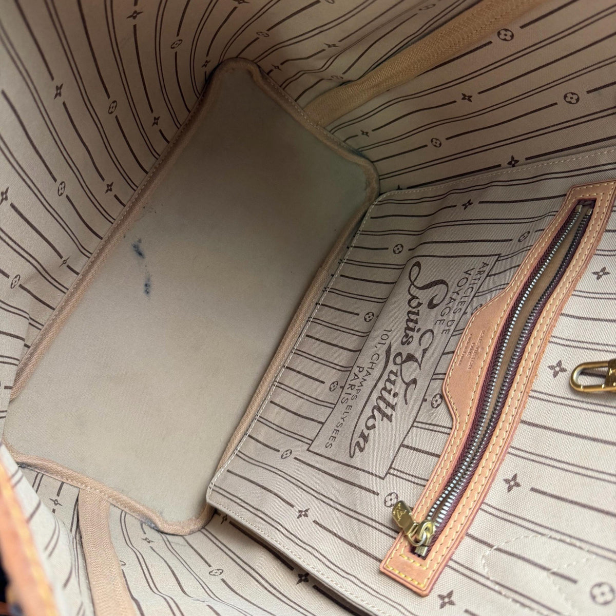 Louis Vuitton Neverfull Monogram Canvas, Brown, Canvas, Tote Bag