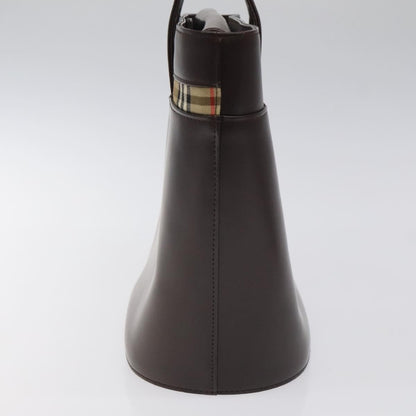 Burberry Nova check Leather, Brown, Leather, Handbag