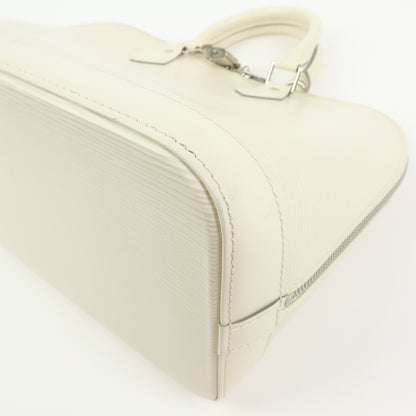 Louis Vuitton Alma Epi Leather, White, Leather, Handbag