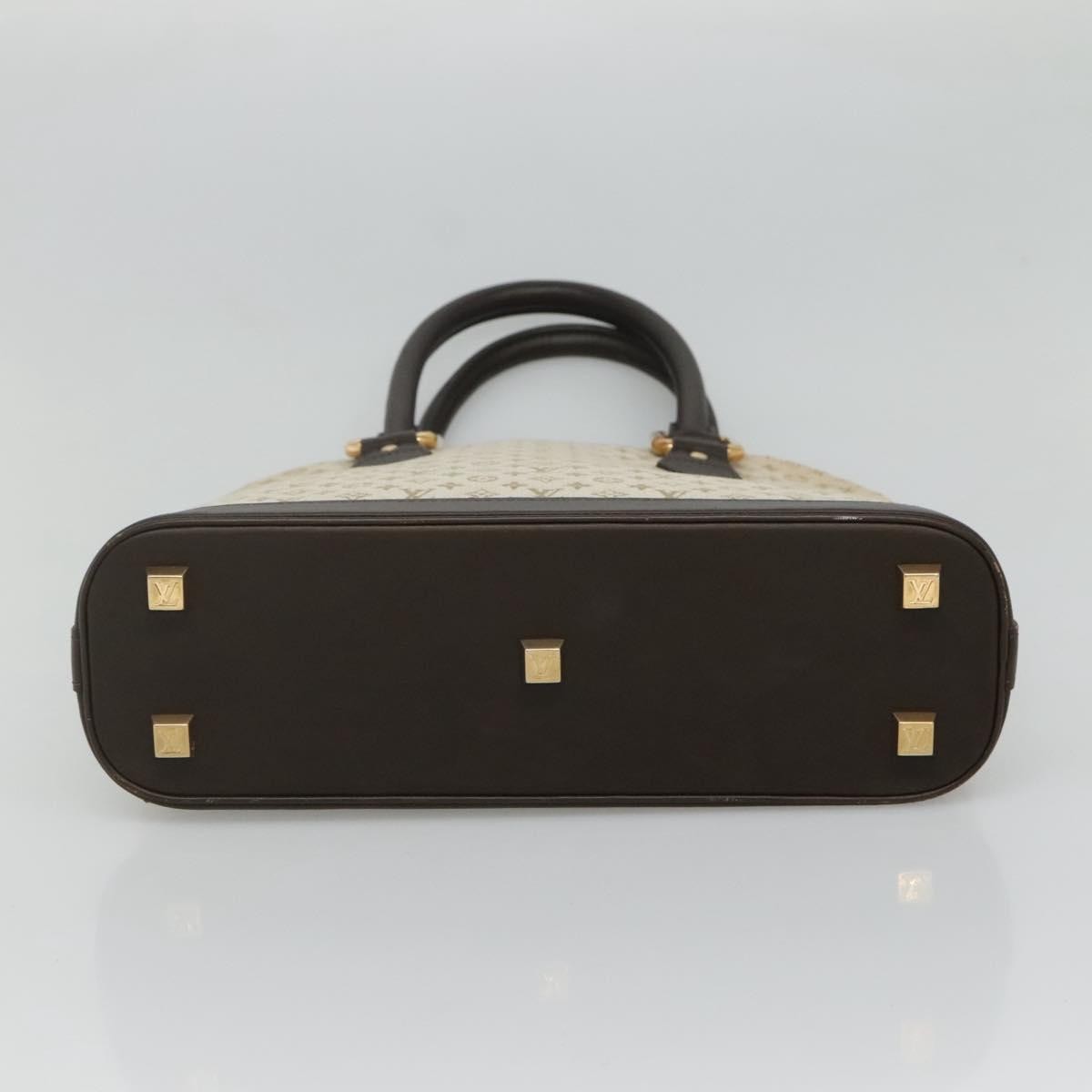 Louis Vuitton Alma Mini Lin Monogram, Khaki, Canvas, Handbag