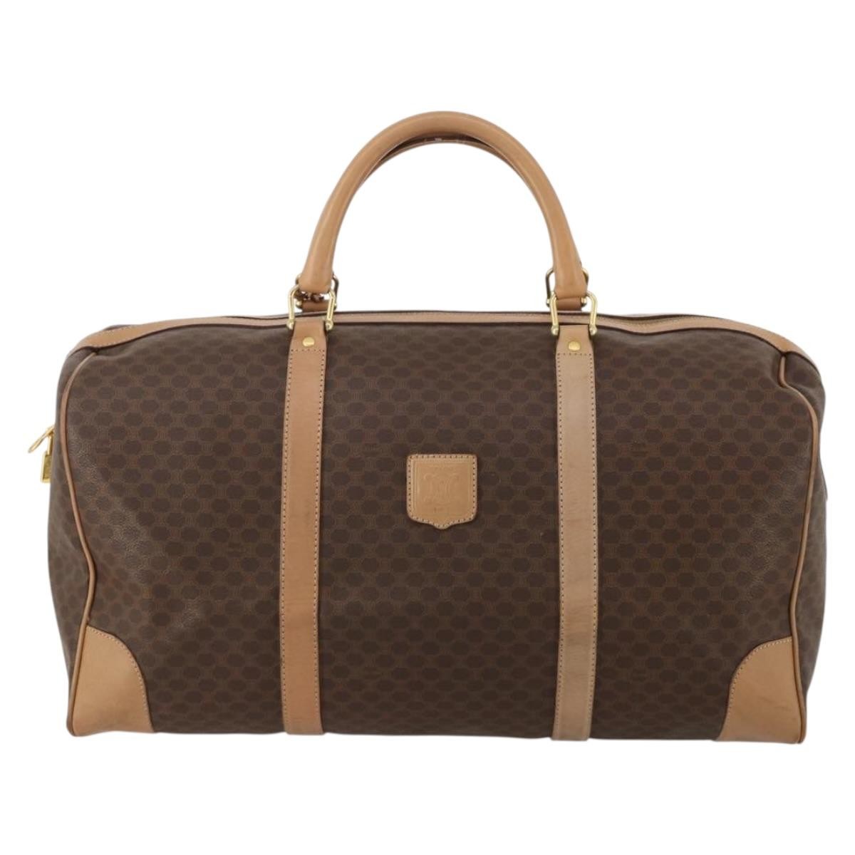 Celine Vintage Canvas, Brown, Canvas, Travel Bag