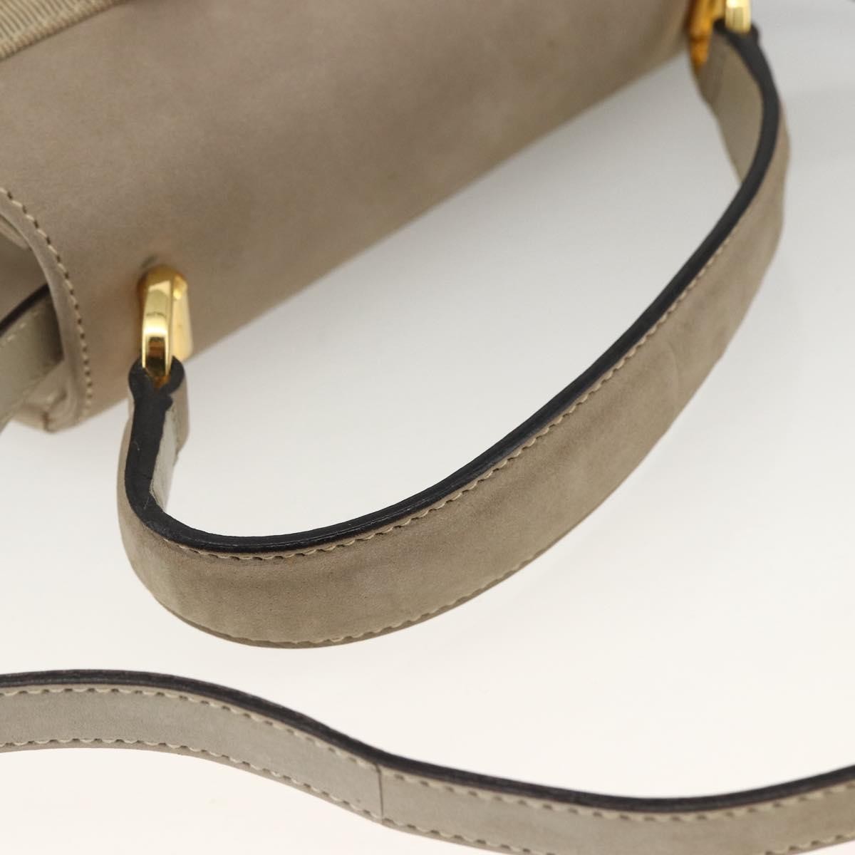 Salvatore Ferragamo Convertible Vara Bow Tote Suede, Beige, Suede, Handbag