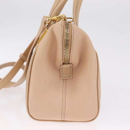 Fendi Chameleon Satchel Leather, Beige, Leather, Handbag