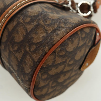 Christian Dior Vintage Trotter Romantique Boston Diorissimo Coated Canvas, Brown, Canvas, Handbag