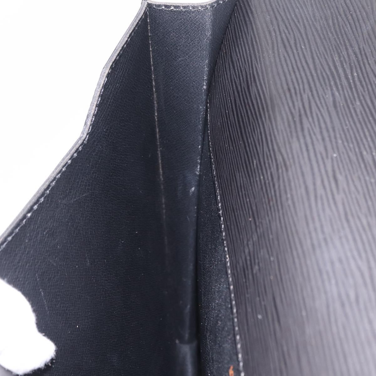 Louis Vuitton Porte-Documents Senateur Epi Leather, Black, Leather, Handbag