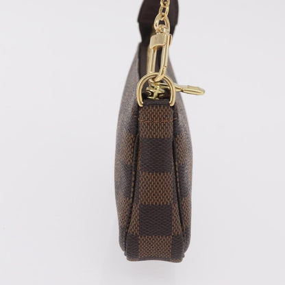 Louis Vuitton Pochette Accessoires Damier, Brown, Canvas, Clutch