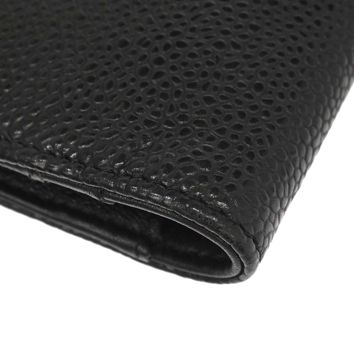 Chanel CHANEL V Stitch Chevron Long Bifold Wallet Pink Chevron, Black, Calfskin, Wallet