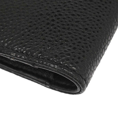 Chanel CHANEL V Stitch Chevron Long Bifold Wallet Pink Chevron, Black, Calfskin, Wallet