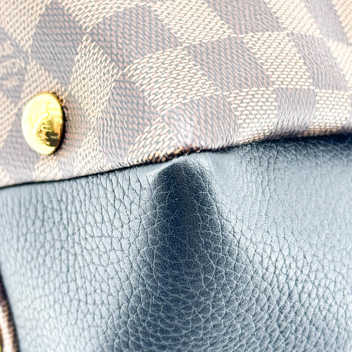 Louis Vuitton Brittany Damier, Brown, Canvas, Handbag