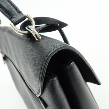 Louis Vuitton Lockme Ever Leather, Black, Leather, Handbag