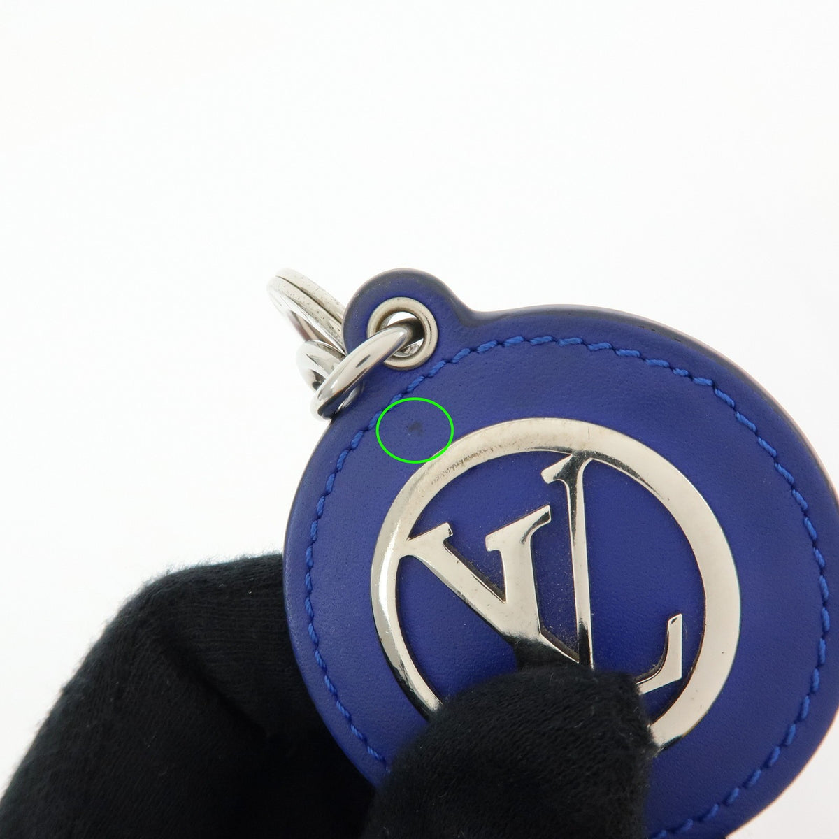 Louis Vuitton LV Circle Bag Charm and Key Holder Metal, Blue, Leather, Charm