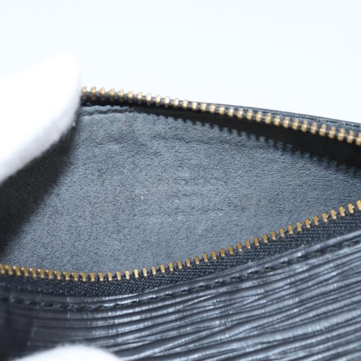Louis Vuitton Soufflot Pochette Epi Leather, Black, Leather, Clutch