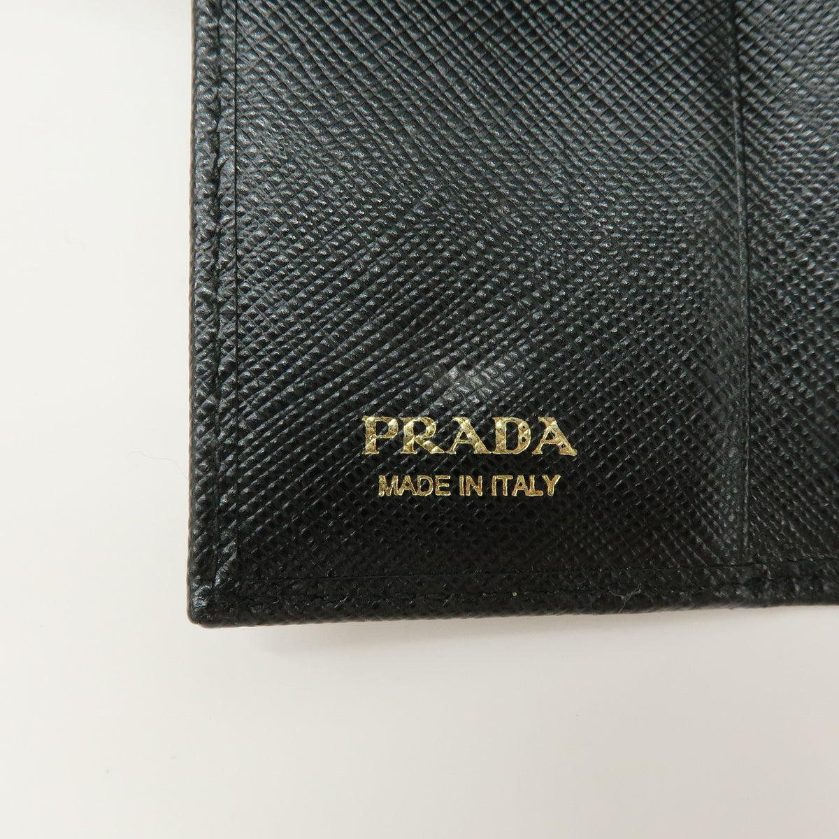 Prada Flap Saffiano Leather, Black, Leather, Wallet