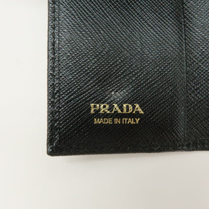 Prada Flap Saffiano Leather, Black, Leather, Wallet