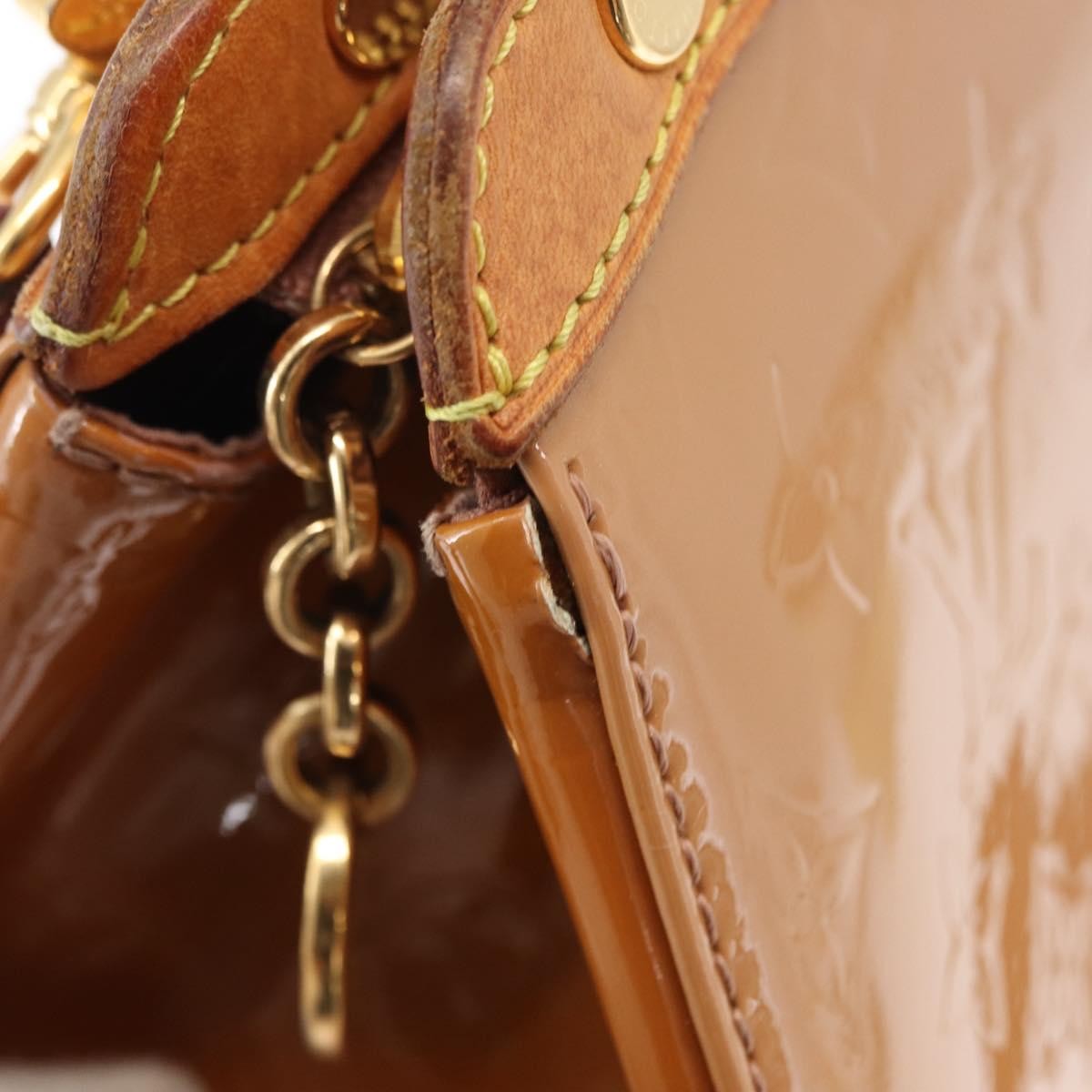 Louis Vuitton Brea Monogram Vernis, Brown, Patent Leather, Handbag
