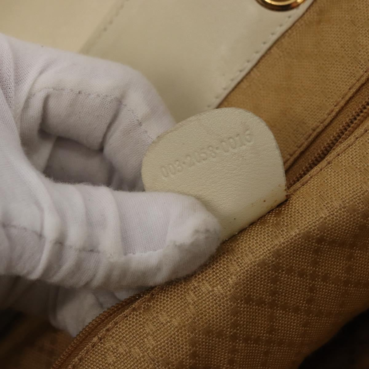 Gucci Vintage Bamboo Leather, Gold, Leather, Backpack