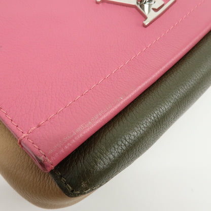 Louis Vuitton Lockme II Leather, Pink, Leather, Shoulder Bag