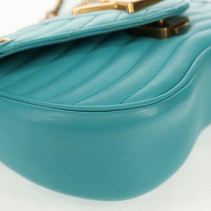 Louis Vuitton New Wave Chain Quilted Leather, Blue, Leather, Shoulder Bag