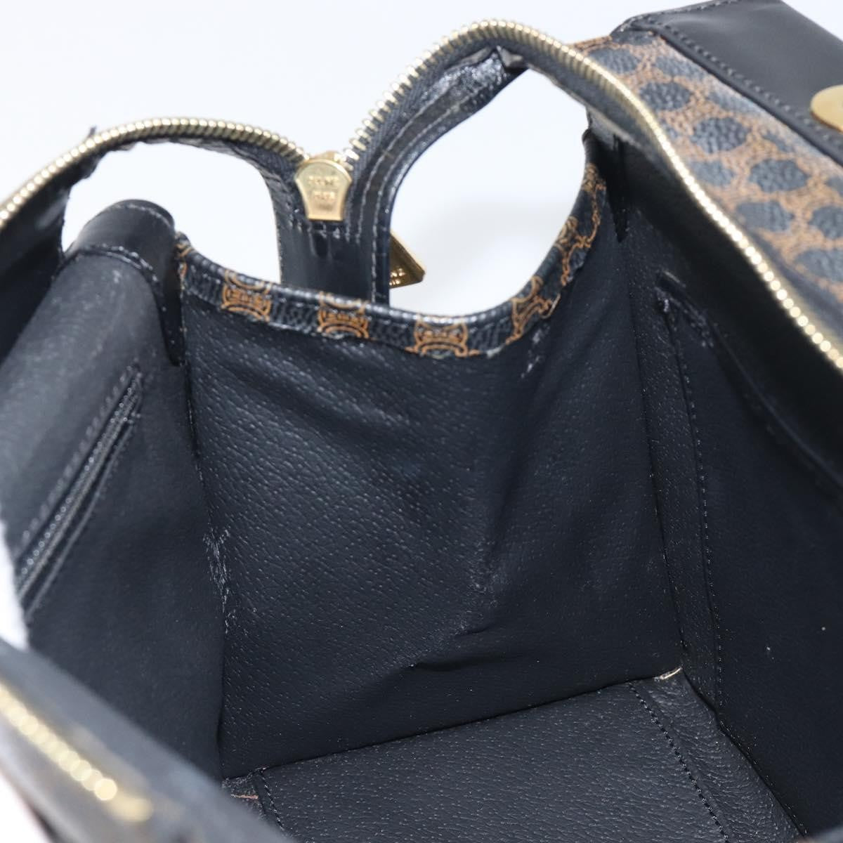 Celine Vintage Macadam Canvas, Black, PVC, Tote Bag