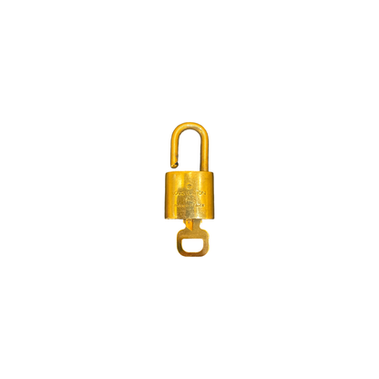 Louis Vuitton Padlock and Key Logo Metal, Gold, Steel, Charm