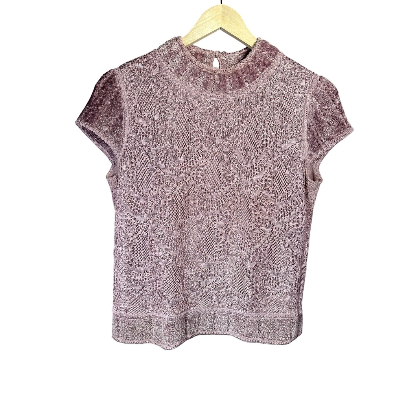 JOHN GALLIANO Mock Neck Knit Top Brown L