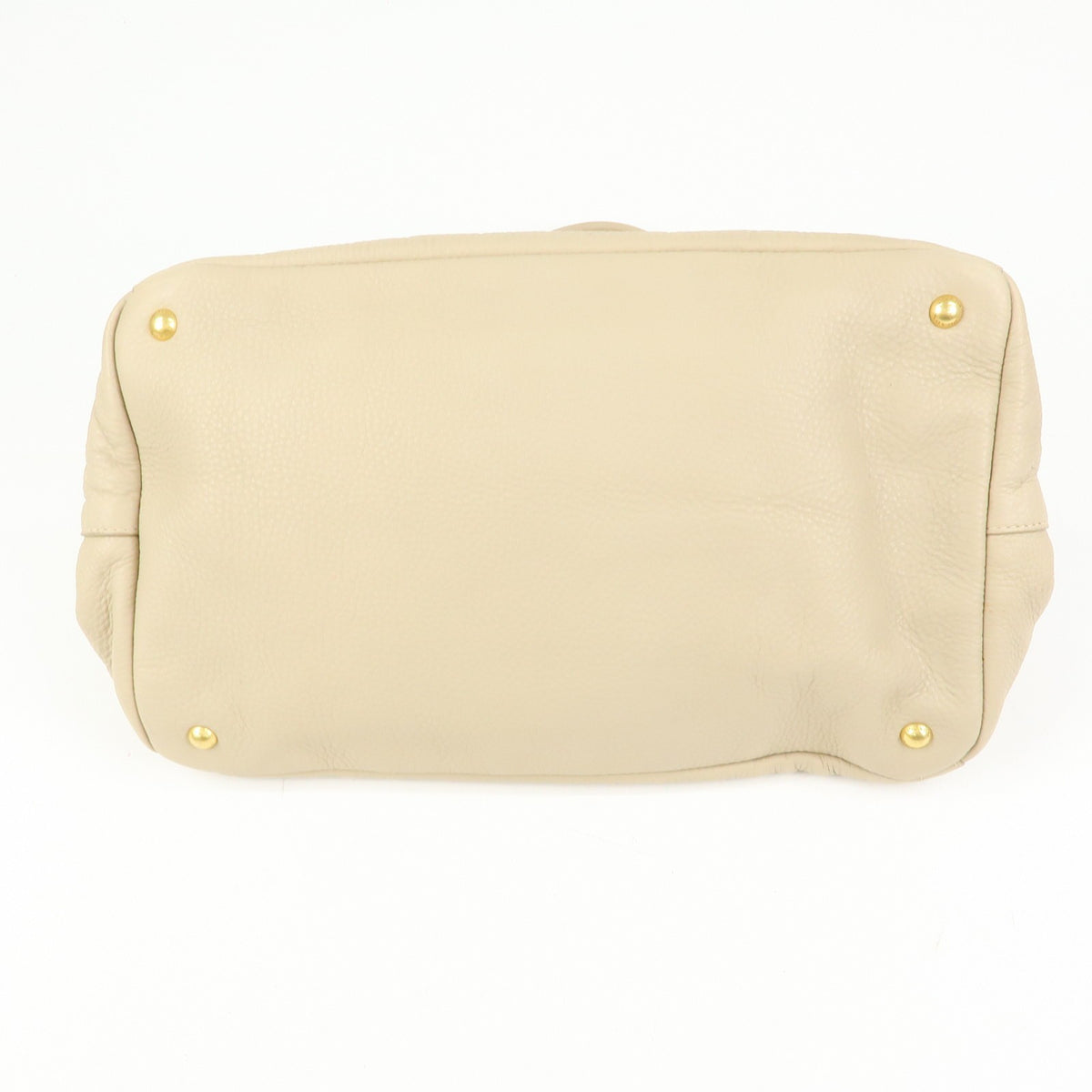 Prada Canapa Vitello Daino, Beige, Leather, Tote Bag