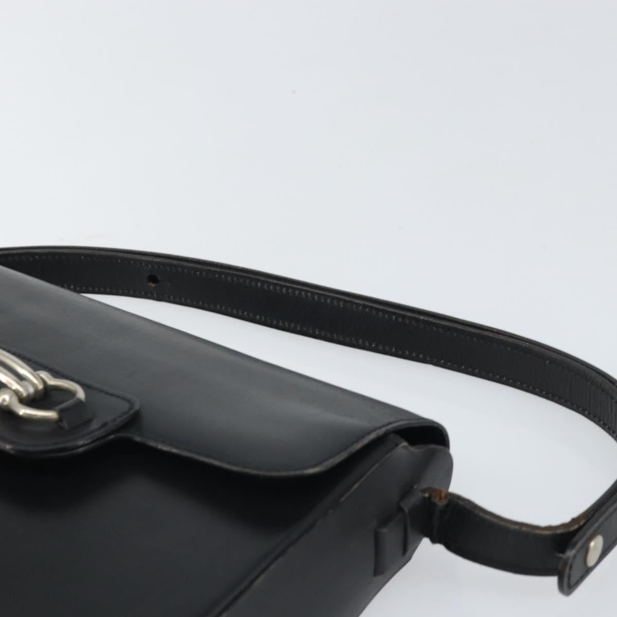 Christian Dior Shoulder Leather, Black, Leather, Shoulder Bag