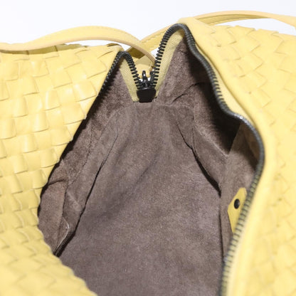 Bottega Veneta Zip Cube Messenger Intrecciato Nappa, Yellow, Leather, Shoulder Bag