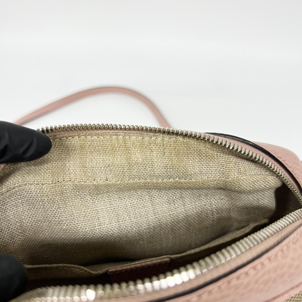 Gucci Bree Disco GG Canvas with Leather, Brown, Canvas, Crossbody Bag