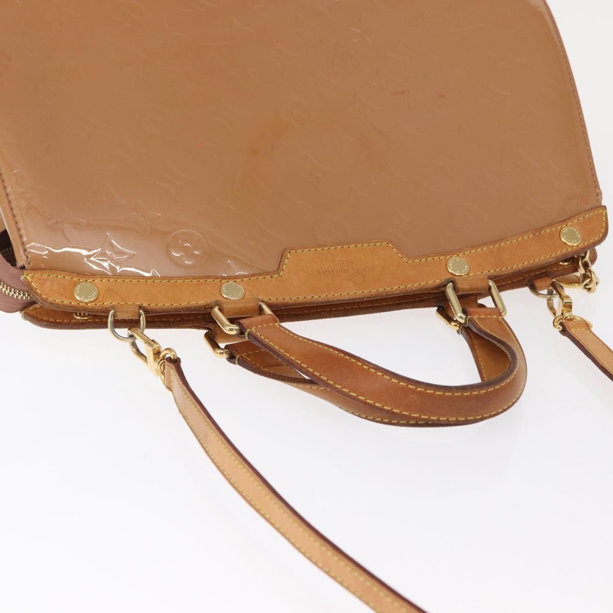 Louis Vuitton Brea Monogram Vernis, Brown, Patent Leather, Handbag