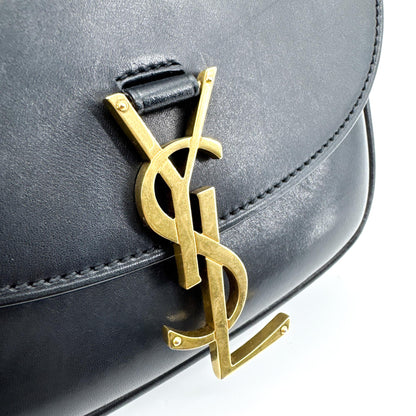 Saint Laurent Kaia Leather, Black, Leather, Shoulder Bag