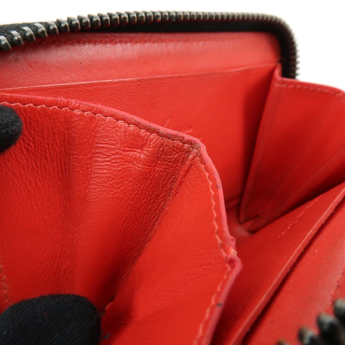 Christian Louboutin Panettone Coin Purse Spiked Leather, Black, Leather, Wallet