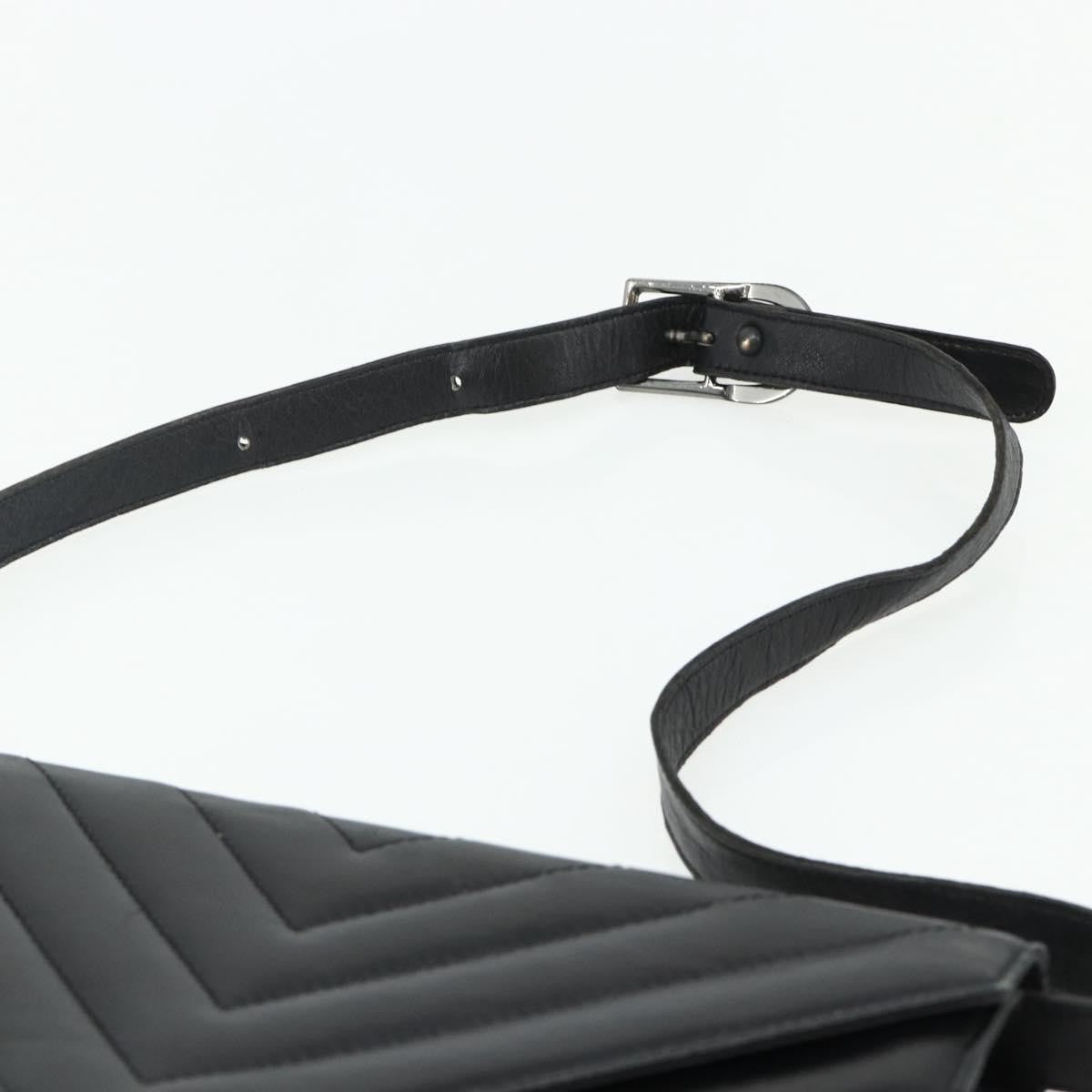 Saint Laurent Loulou NM Matelasse Chevron Leather, Black, Leather, Shoulder Bag