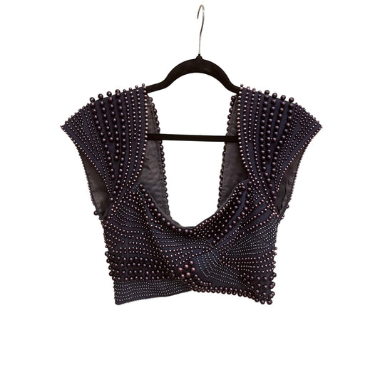 Krizia Vintage V-neckline  Embellished Top