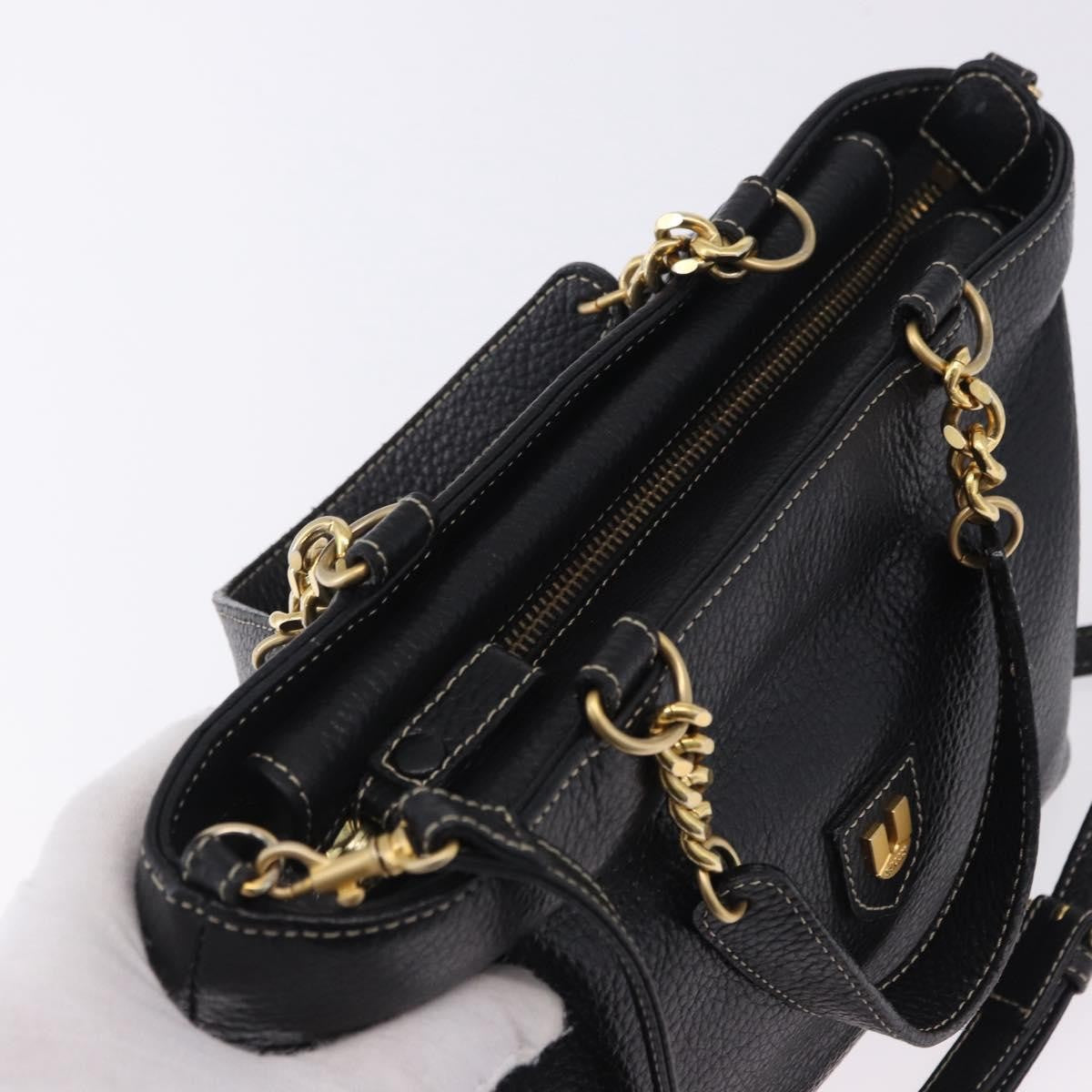 Bally Vintage Leather, Black, Leather, Tote Bag