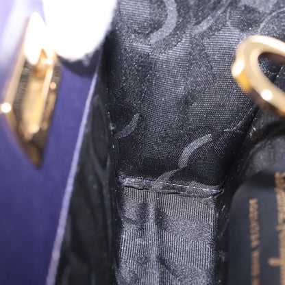 Salvatore Ferragamo Vintage Gancini Chain Suede, Purple, Suede, Shoulder Bag
