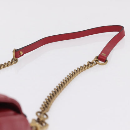 Gucci GG Marmont Top Handle Matelasse Leather, Red, Leather, Handbag