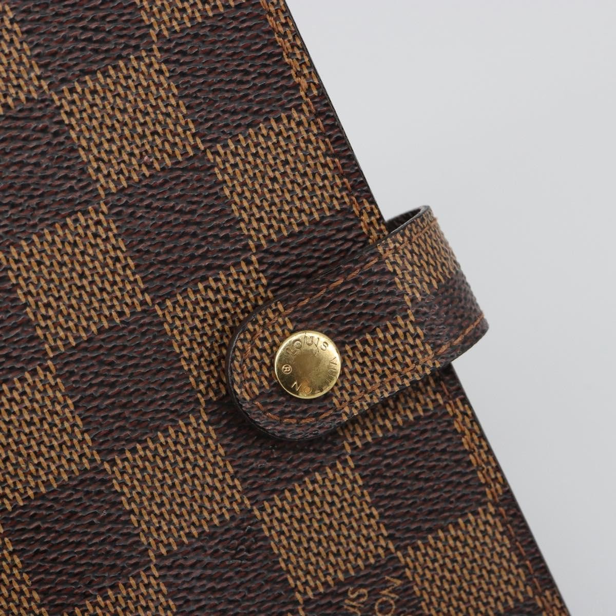 Louis Vuitton Ring Agenda Cover Damier, Brown, Canvas, Briefcase