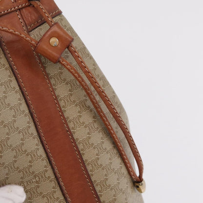 Celine Macadam Shoulder Canvas, Beige, Canvas, Crossbody Bag