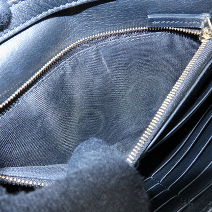 Gucci Interlocking Wallet on Chain Leather, Black, Leather, Crossbody Bag