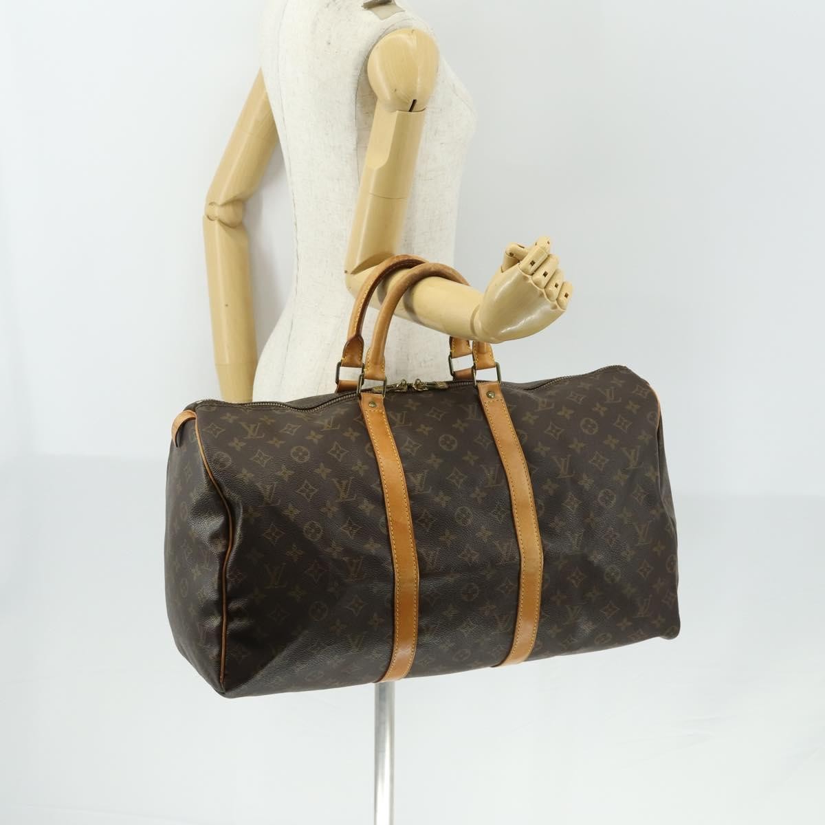 Louis Vuitton Keepall Monogram Canvas, Brown, Canvas, Travel Bag