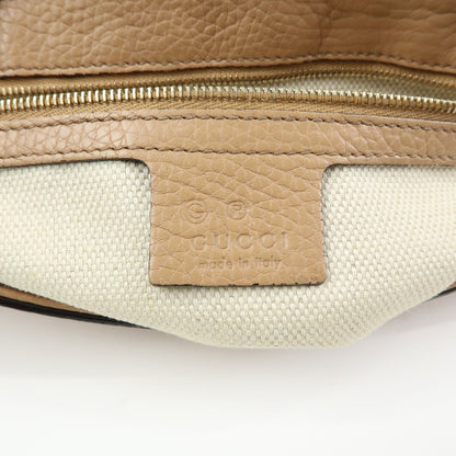 Gucci Soho Chain Leather, Beige, Leather, Crossbody Bag