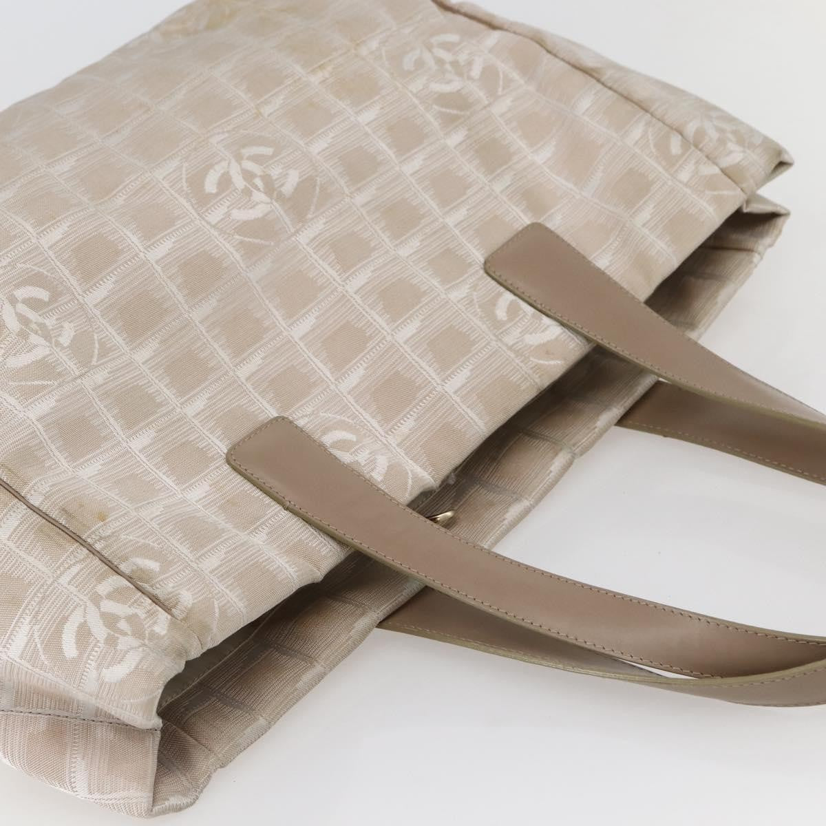 Chanel Travel Line Tote Nylon, Beige, Nylon, Travel bag