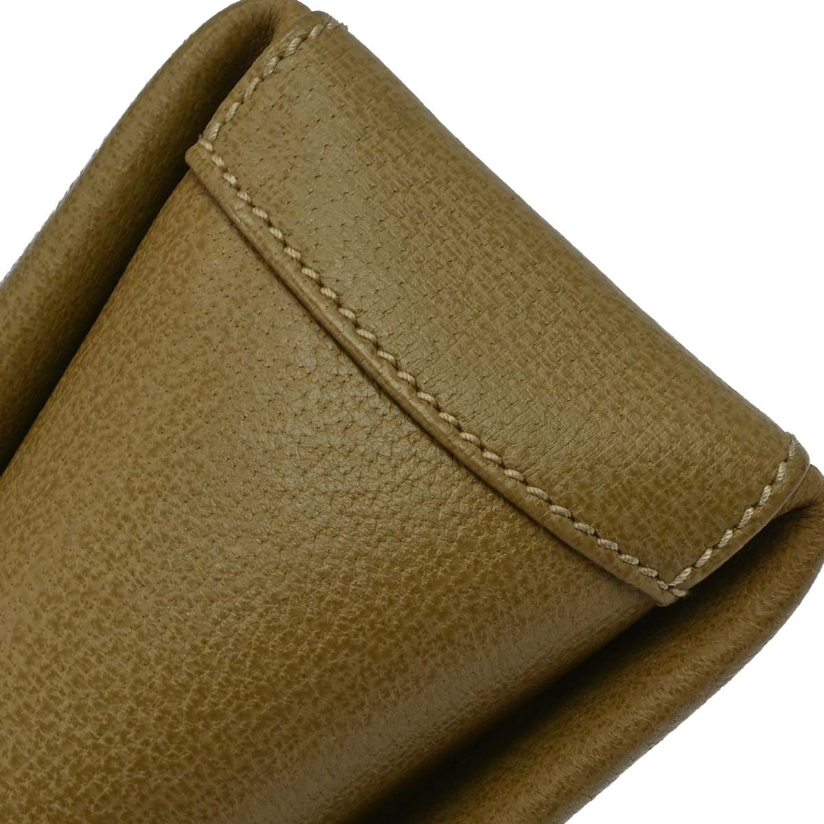 Gucci Vintage Convertible Bamboo Box Leather, Beige, Leather, Crossbody Bag