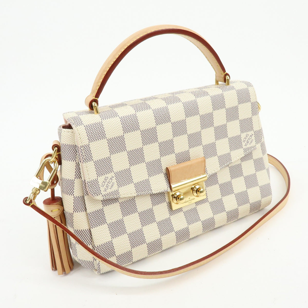 Louis Vuitton Croisette Epi Leather, White, Canvas, Tote Bag
