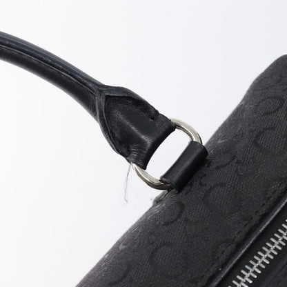 Celine Boston C Macadam Canvas, Black, Canvas, Handbag