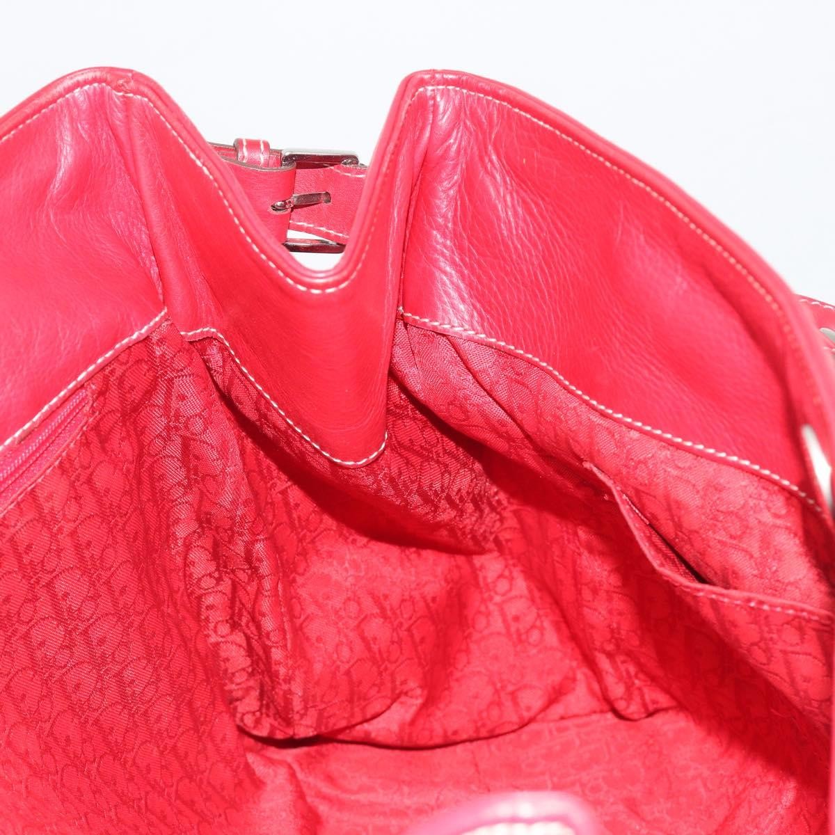 Christian Dior CD Shoulder bag Leather, Red, Leather, Shoulder Bag