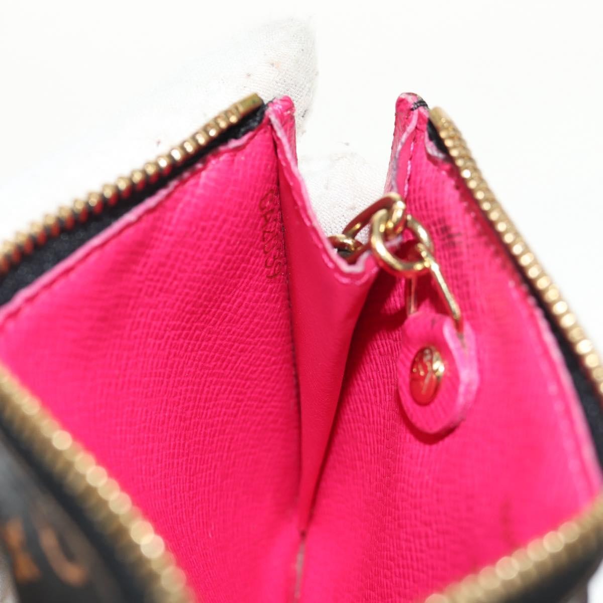 Louis Vuitton Pochette clés NM Monogram Multicolor Canvas, Black, Canvas, Wallet