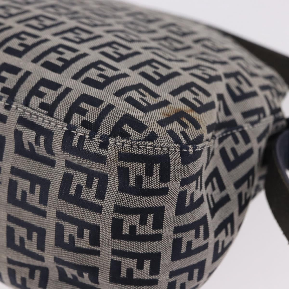 Fendi Baguette Zucchino Canvas, Navy, Canvas, Handbag